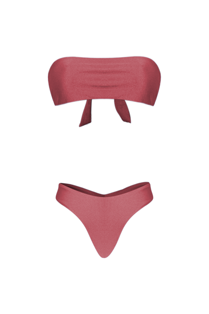 Biquíni Top Bandeau Burgundy
