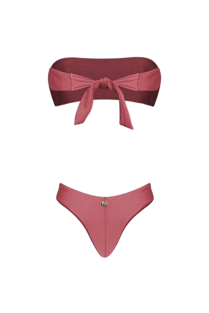 Biquíni Top Bandeau Burgundy